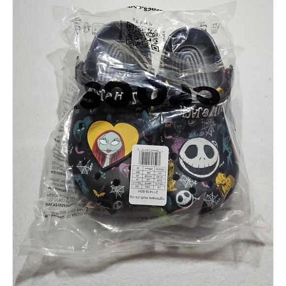 Unisex Crocs Jack Skellington Nightmare Before Christmas Classic Clogs M 8 W 10 - Picture 3 of 5